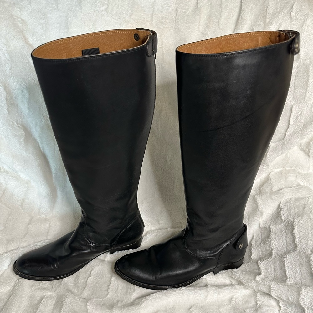 Frye black leather size 10 riding boots